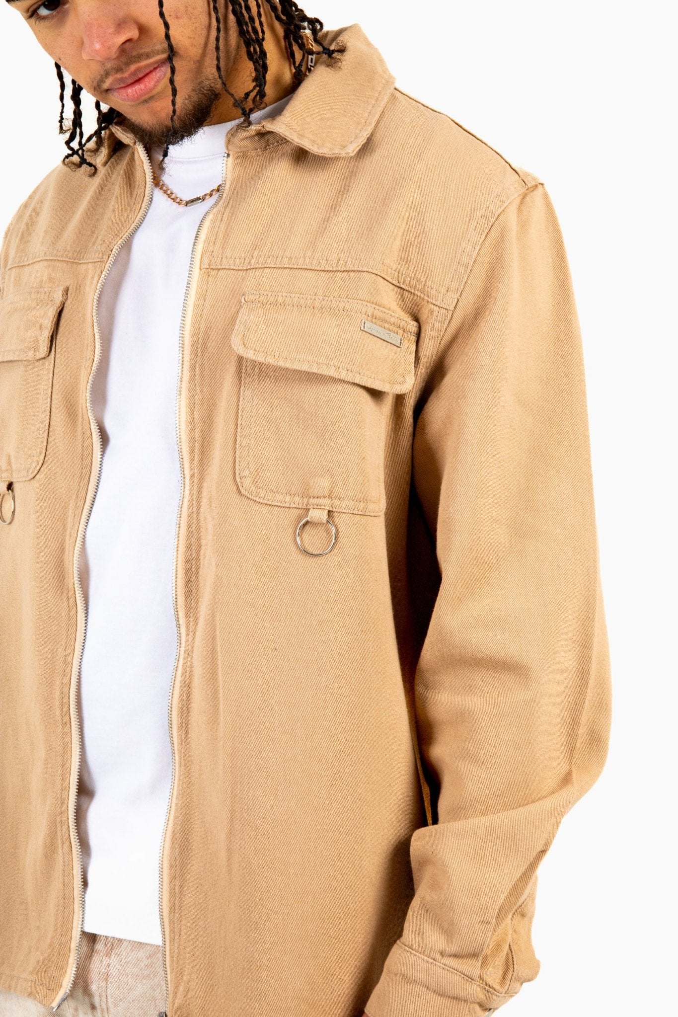 LNP Tan Utility Cargo Shirt - Liquor n Poker