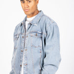 LNP VINTAGE STONEWASH OVERSIZED BOXY DENIM JACKET - Liquor n Poker