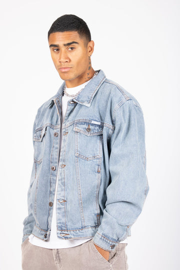 Vintage Stonewash Oversized Boxy Denim Jacket