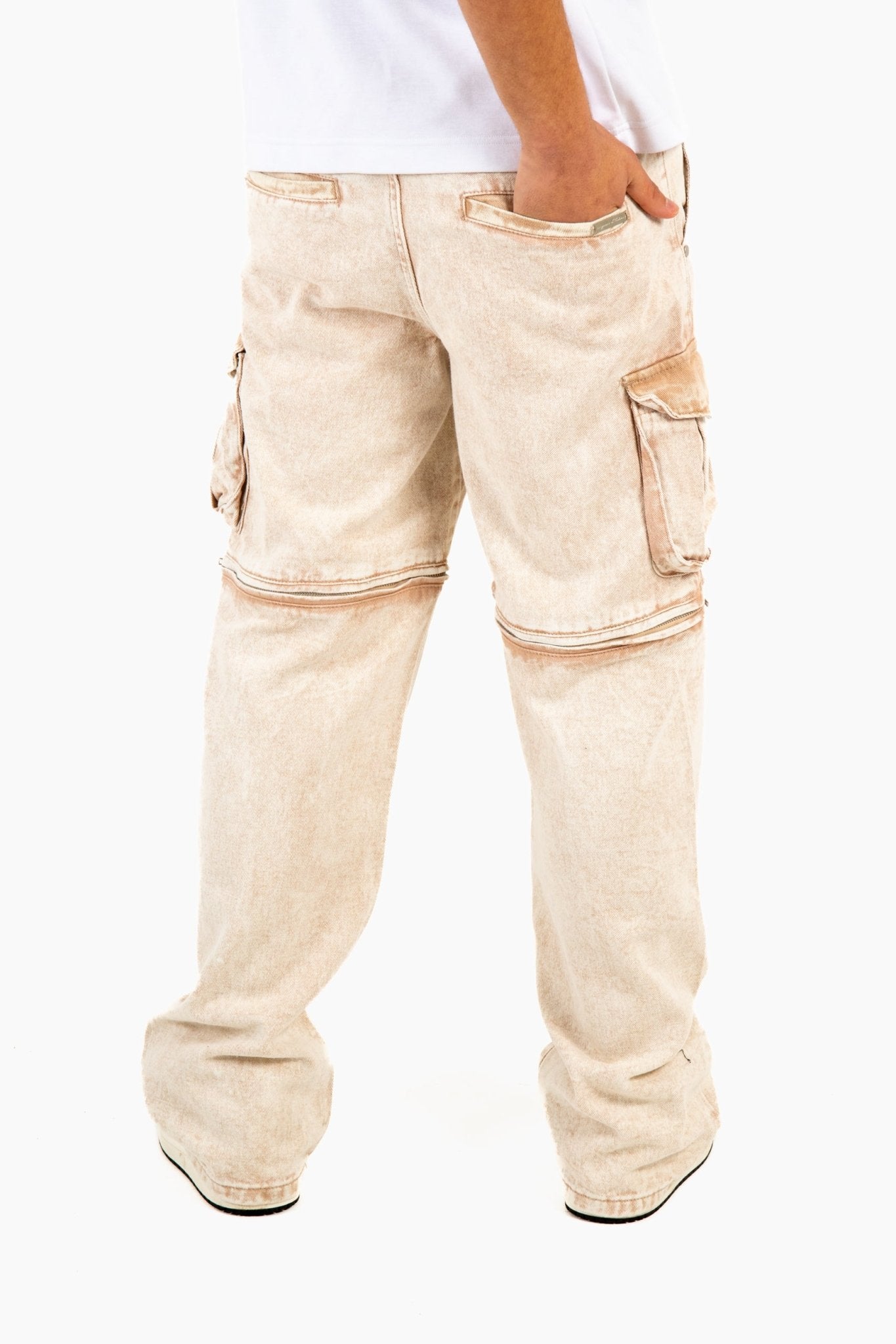 LNP Washed Beige Zip - Off Cargo - Liquor n Poker