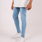 Logan Stonewash Paint Splatter Skinny Jeans - Liquor n Poker