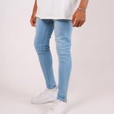 Logan Stonewash Paint Splatter Skinny Jeans - Liquor n Poker