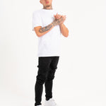 Logan Stretch Skinny Fit Jeans With Rips In Black - Liquor n Poker