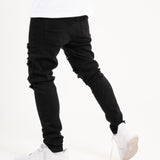 Logan Stretch Skinny Fit Jeans With Rips In Black - Liquor n Poker