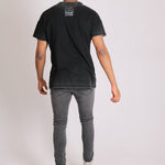 Logan Stretch Skinny Jeans In Washed Black With Distressing - Liquor n Poker
