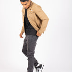 Logan Washed Charcoal Skinny Fit Jeans With Rips - Liquor n Poker