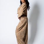 LOLA – Brown Acid Wash Baggy Horseshoe Jeans - Liquor n Poker