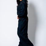 LOLA – Raw Indigo Baggy Pleated Horseshoe Jeans - Liquor n Poker