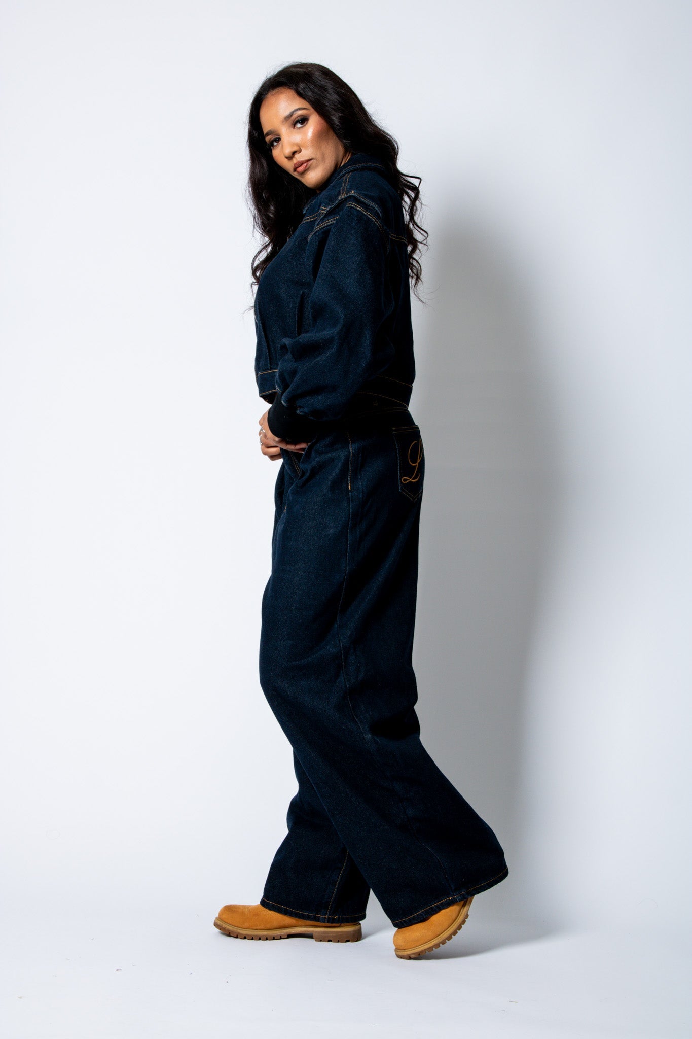 LOLA – Raw Indigo Baggy Pleated Horseshoe Jeans - Liquor n Poker