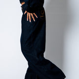 LOLA – Raw Indigo Baggy Pleated Horseshoe Jeans - Liquor n Poker