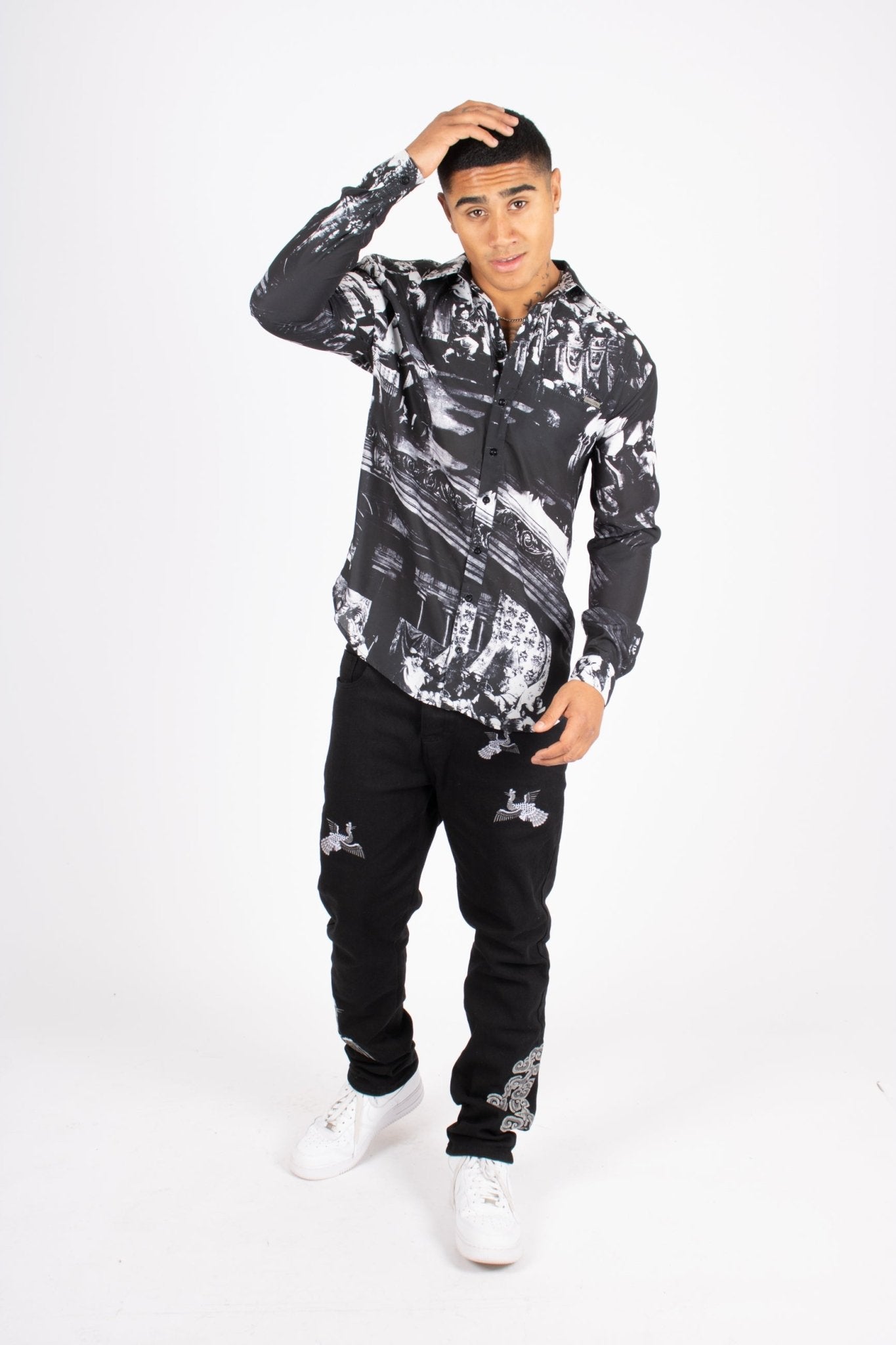 Long Sleeve Angel Renaissance Shirt - Liquor n Poker