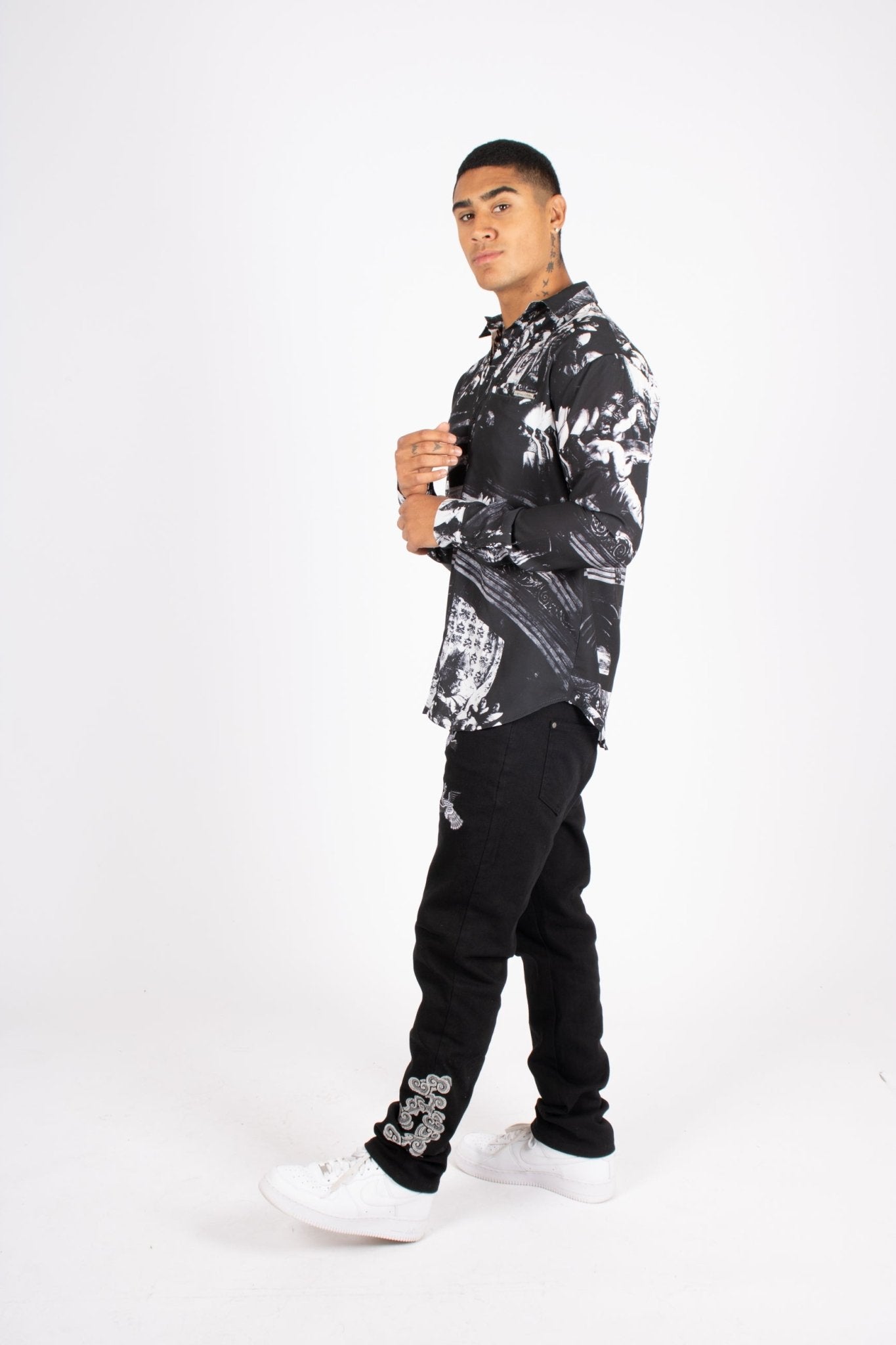 Long Sleeve Angel Renaissance Shirt - Liquor n Poker