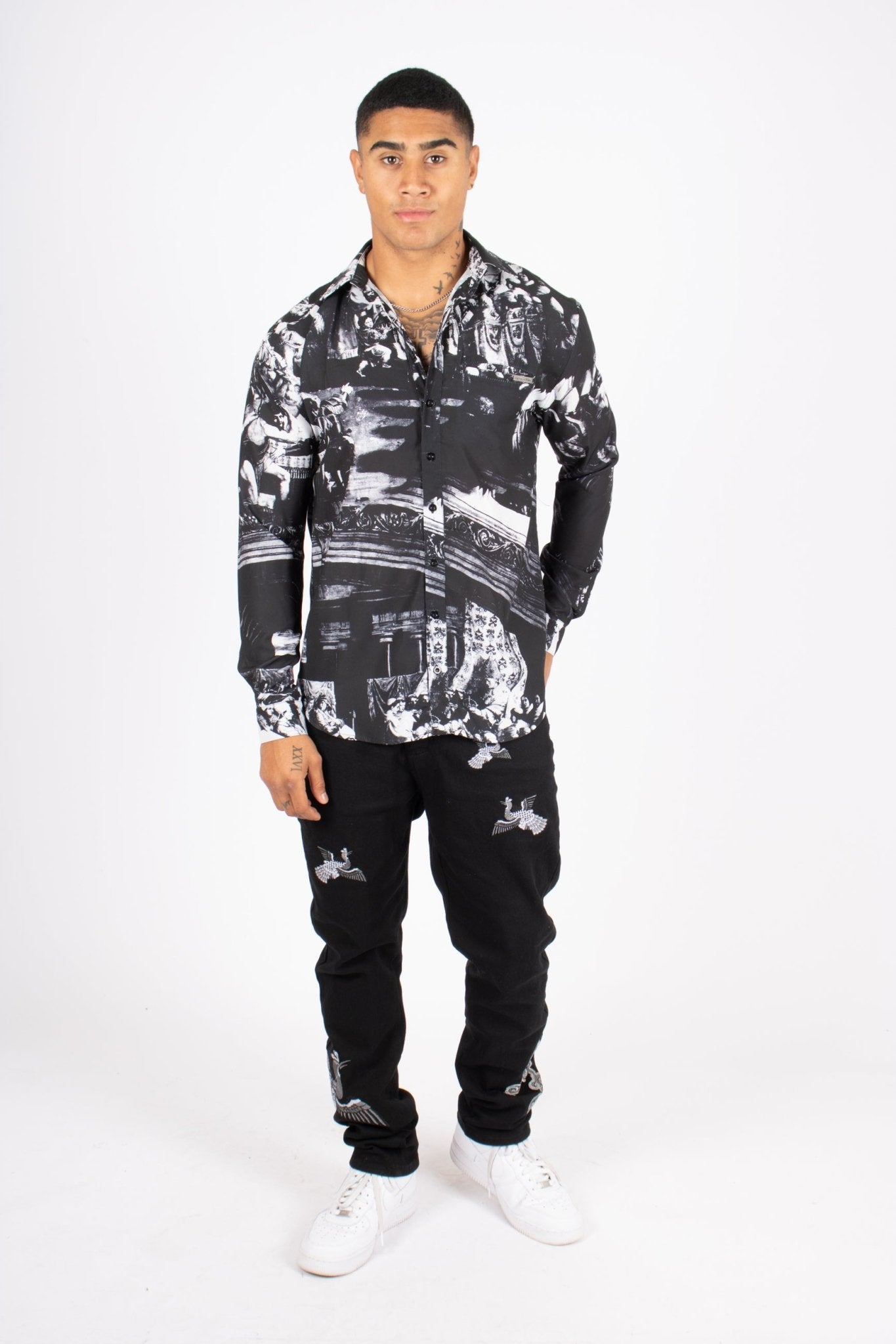 Long Sleeve Angel Renaissance Shirt - Liquor n Poker