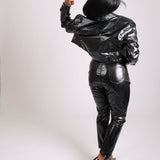 Mali Relaxed Crocodile Pu Vinyl Jacket - Liquor n Poker