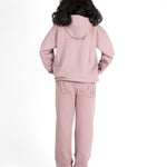 Mauve All Over 'Lnp' Motif Straight Leg Joggers - Liquor n Poker