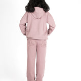 Mauve All Over 'Lnp' Motif Straight Leg Joggers - Liquor n Poker