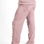 Mauve All Over 'Lnp' Motif Straight Leg Joggers - Liquor n Poker