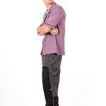Mauve Motif Back Printed Bowling Shirt - Liquor n Poker