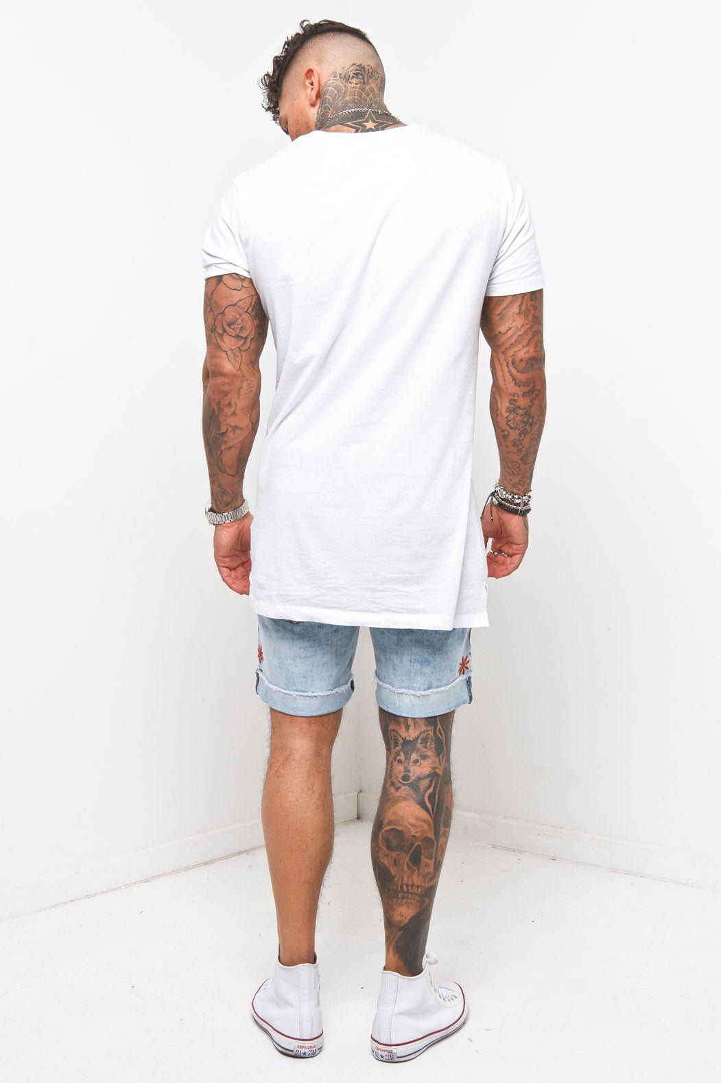 Miami Relaxed Denim Shorts In Vintage Stonewash - Liquor n Poker