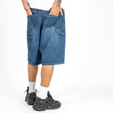 Mid Blue Relaxed Carpenter Jorts - Liquor n Poker