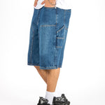 Mid Blue Relaxed Carpenter Jorts - Liquor n Poker