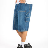 Mid Blue Relaxed Carpenter Jorts - Liquor n Poker