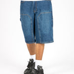 Mid Blue Relaxed Carpenter Jorts - Liquor n Poker