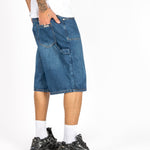 Mid Blue Relaxed Carpenter Jorts - Liquor n Poker