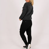 Mid-Rise Black Super Distressed Skinny - Liquor n Poker