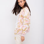 Midori Boyfriend Jean In Ecru Twill With Pink Camo Sequin - Liquor n Poker