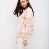 Midori Boyfriend Jean In Ecru Twill With Pink Camo Sequin - Liquor n Poker