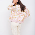 Midori Boyfriend Jean In Ecru Twill With Pink Camo Sequin - Liquor n Poker