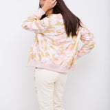 Midori Boyfriend Jean In Ecru Twill With Pink Camo Sequin - Liquor n Poker