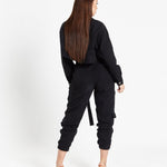 Milton Cropped Denim Jacket In Black Denim - Liquor n Poker