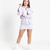 Milton Cropped Denim Jacket In Lilac - Liquor n Poker