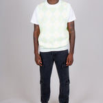 Mint Knitted Diamond Sweater Vest - Liquor n Poker