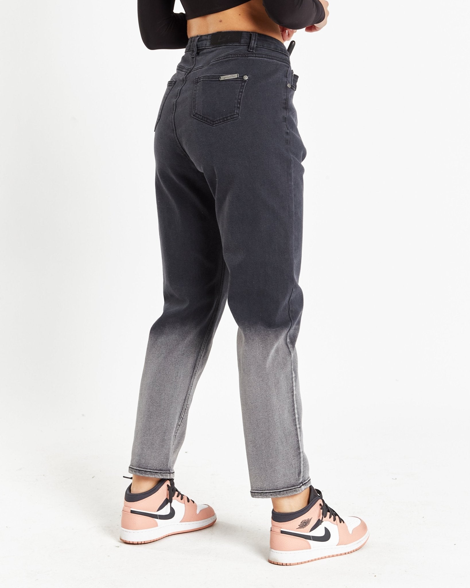 Mom Jeans In Comfort Stretch In Ombre Effect - Liquor n Poker