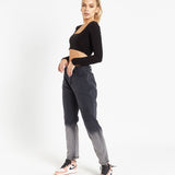 Mom Jeans In Comfort Stretch In Ombre Effect - Liquor n Poker