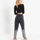 Mom Jeans In Comfort Stretch In Ombre Effect - Liquor n Poker