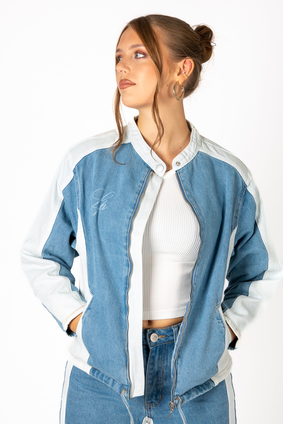 Motorsport Oversized Denim Jacket - Liquor n Poker