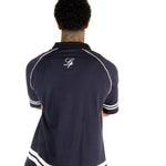 Navy Oversized Graphic Printed Polo T-Shirt - Liquor n Poker