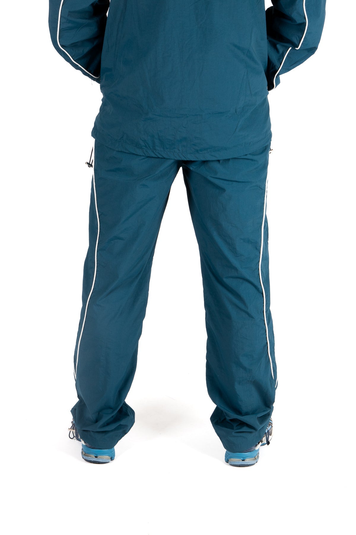 Navy Relaxed - Fit Shell Joggers With Logo & Piping - Liquor n Poker