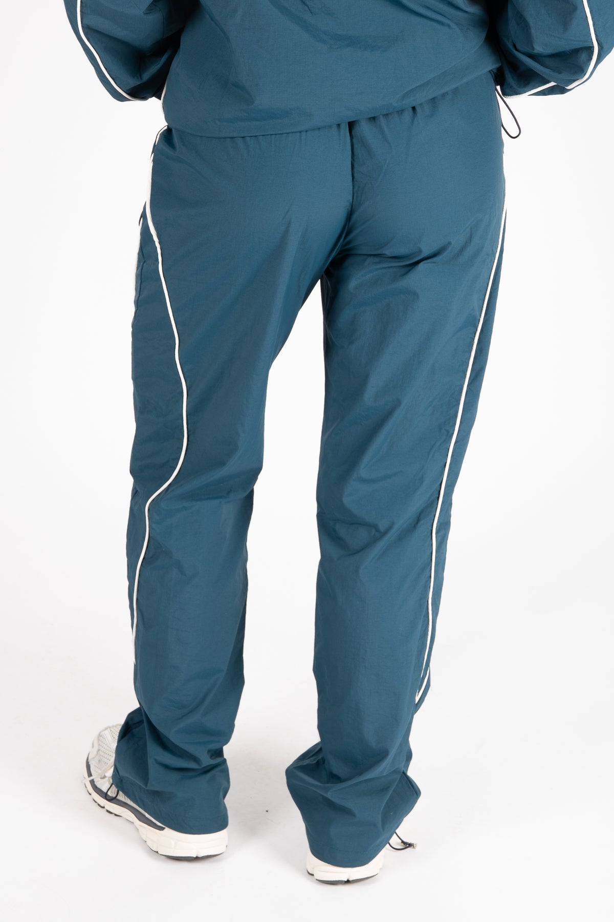 Navy Relaxed - Fit Shell Joggers With Logo & Piping - Liquor n Poker