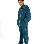 Navy Relaxed - Fit Shell Joggers With Logo & Piping - Liquor n Poker