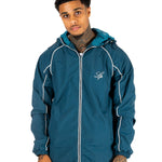 Navy Shell Track Jacket With Logo & Piping - Liquor n Poker