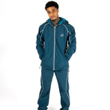 Navy Shell Track Jacket With Logo & Piping - Liquor n Poker
