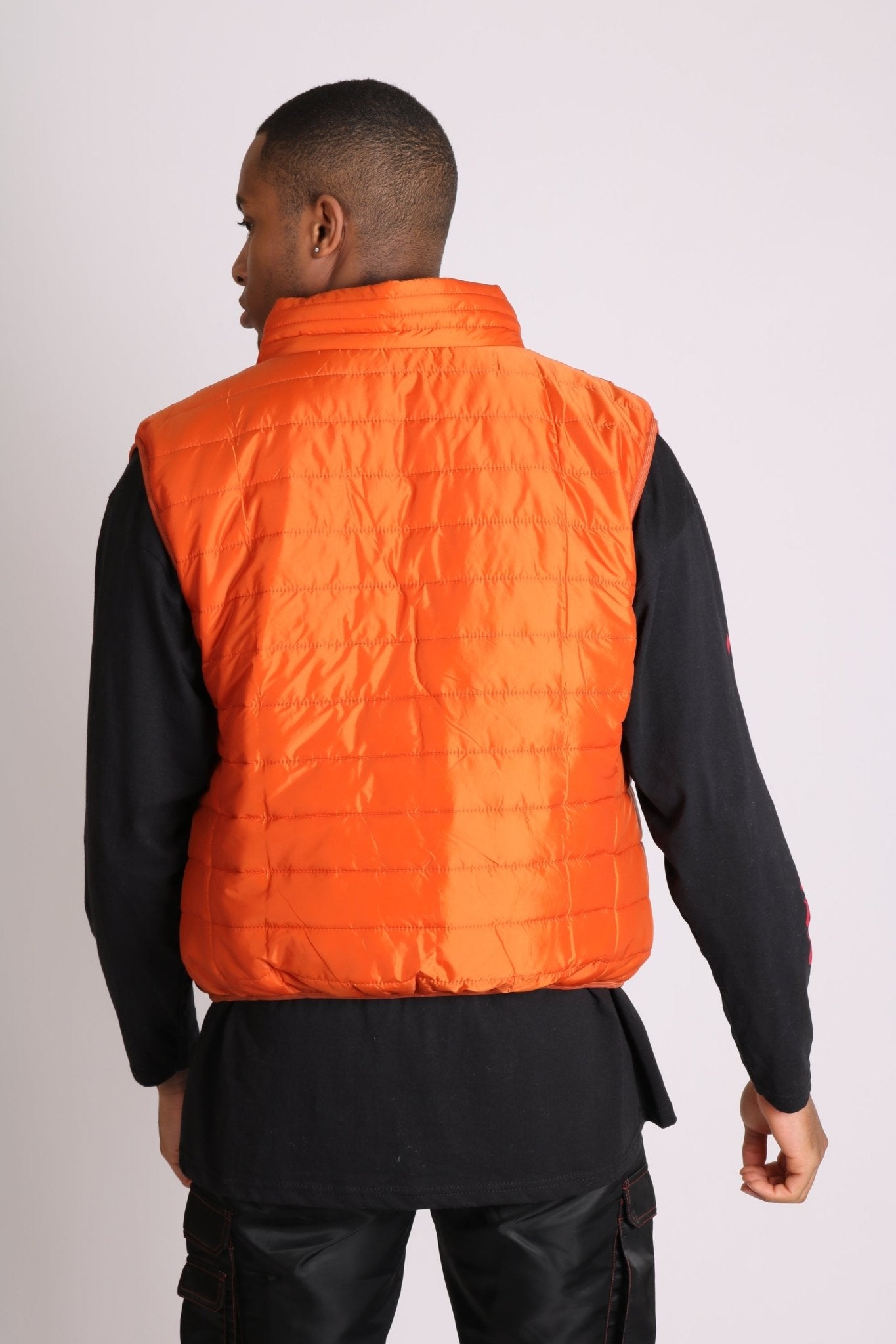 Neon Orange Puffer Gillet - Liquor n Poker
