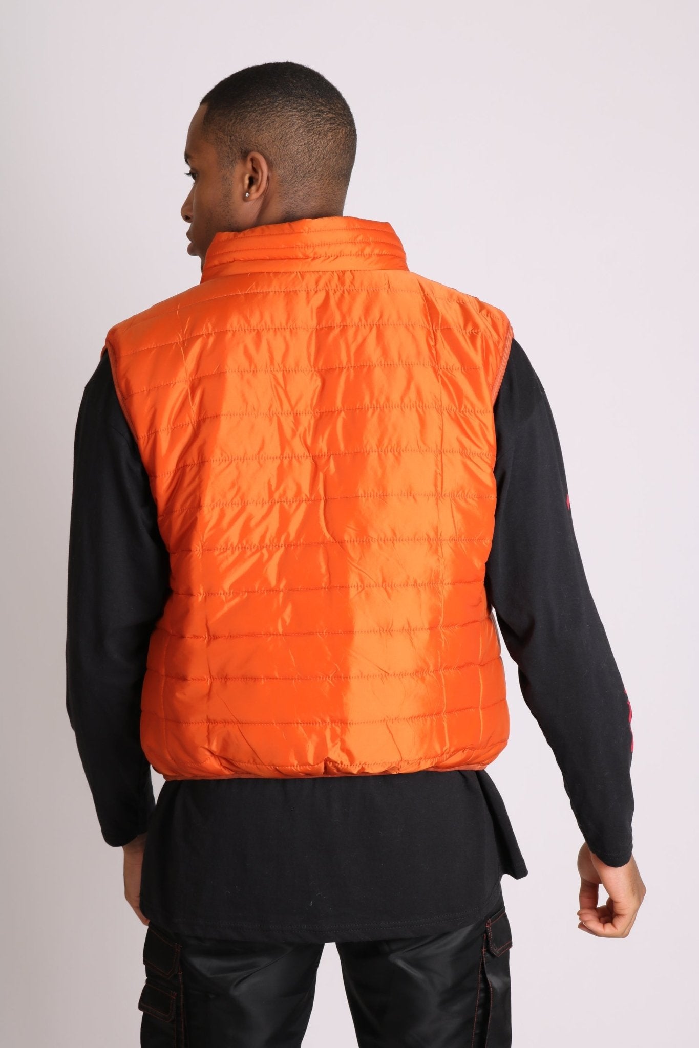 Neon Orange Puffer Gillet - Liquor n Poker