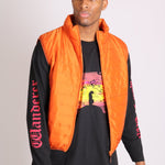 Neon Orange Puffer Gillet - Liquor n Poker