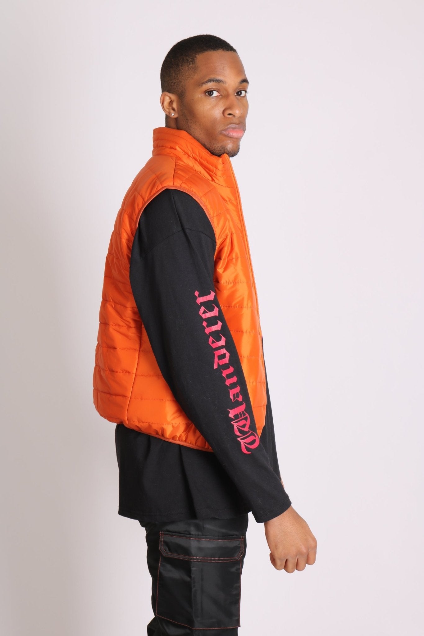 Neon Orange Puffer Gillet - Liquor n Poker